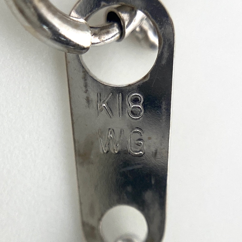 メレダイヤ デザインネックレス WG ホワイトゴールド ペンダント ２連 ネックレス K18 WG ダイヤモンド レディース 【中古】nbjwl