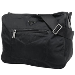 プラダ ロゴプレート ショルダーバッグ ナイロン ネロ(ブラック) レディース 【中古】brbag