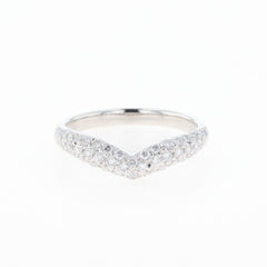 メレダイヤ デザインリング プラチナ 指輪 リング 15号 Pt900 ダイヤモンド レディース 【中古】nbjwl