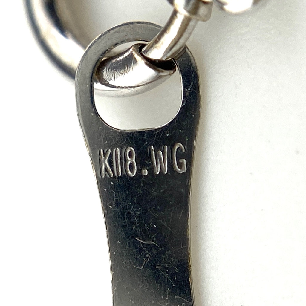サファイア デザインネックレス WG ホワイトゴールド ペンダント メレダイヤ ネックレス K18 WG ダイヤモンド レディース 【中古】nbjwl