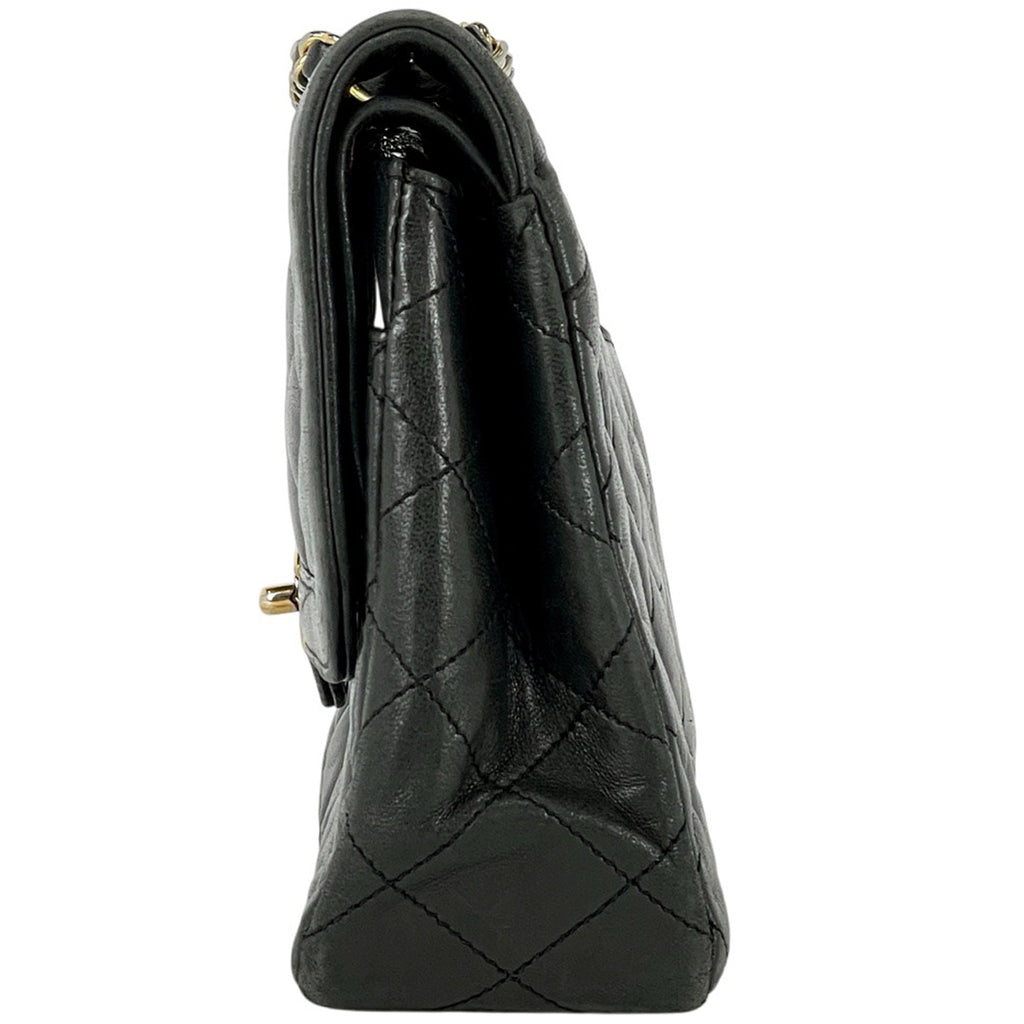 シャネル マトラッセ Wフラップ チェーン ショルダーバッグ ココマーク ショルダーバッグ レザー ブラック レディース 【中古】brbag