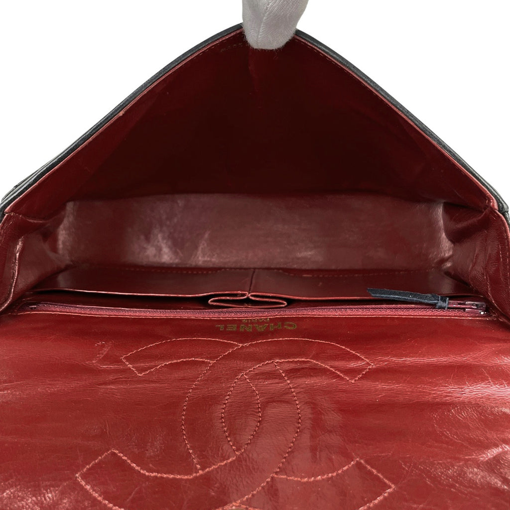 シャネル マトラッセ Wフラップ チェーン ショルダーバッグ ココマーク ショルダーバッグ レザー ブラック レディース 【中古】brbag