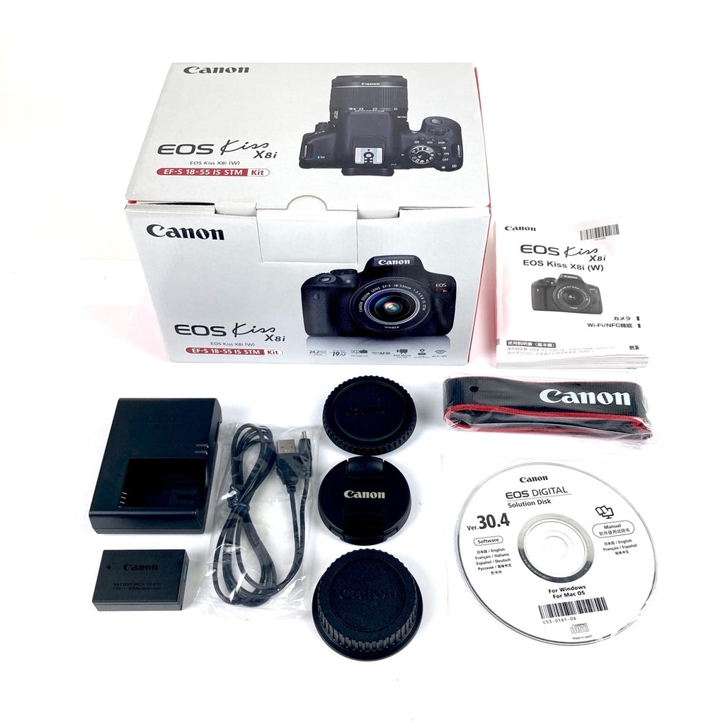 キヤノン Canon EOS Kiss X8i EF-S 18-55 IS STM レンズキット デジタル 一眼レフカメラ 【中古】