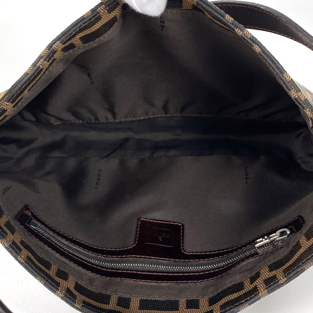 フェンディ ズッカ柄 ショルダーバッグ ハンドバッグ ショルダーバッグ キャンバス ブラウン 26583 レディース 【中古】brbag