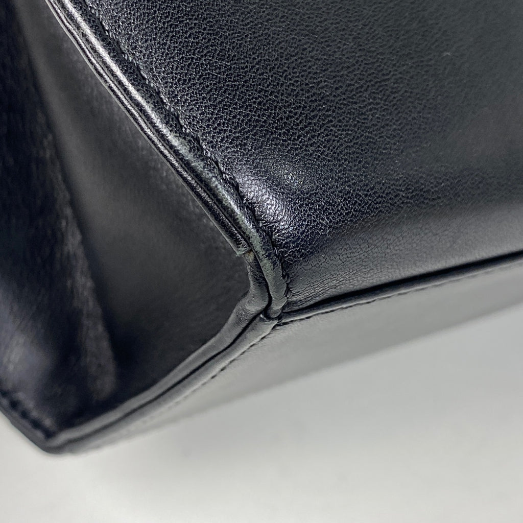 カルティエ パンテール ハンドバッグ 豹 パンサーモチーフ ハンドバッグ レザー ブラック レディース 【中古】brbag