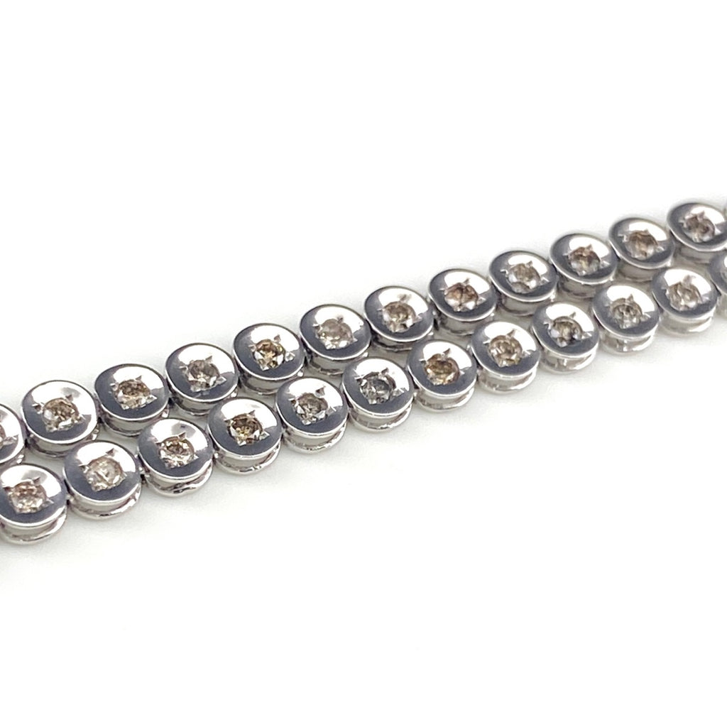 メレダイヤ デザインブレスレット WG ホワイトゴールド 腕輪 ブレスレット K18 WG ダイヤモンド レディース 【中古】nbjwl
