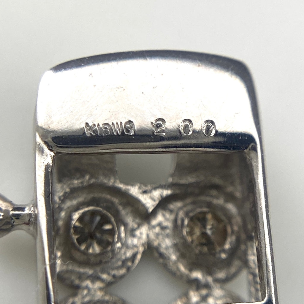 メレダイヤ デザインブレスレット WG ホワイトゴールド 腕輪 ブレスレット K18 WG ダイヤモンド レディース 【中古】nbjwl