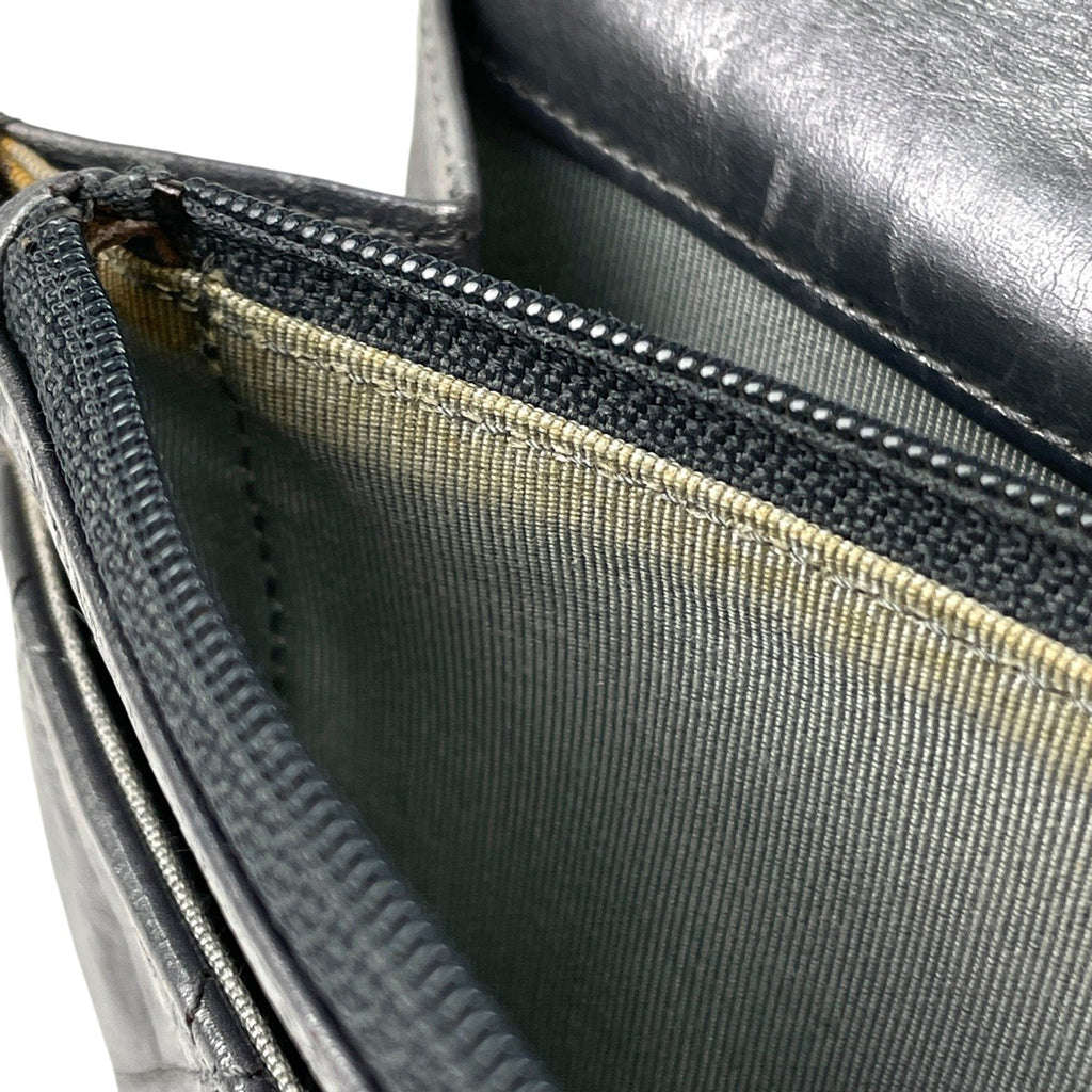 シャネル 2.55ライン チェーン ウォレット マトラッセ ショルダーバッグ レザー シルバー レディース 【中古】brbag