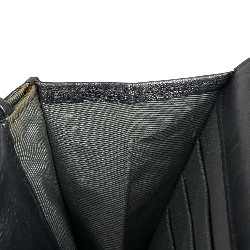 シャネル 2.55ライン チェーン ウォレット マトラッセ ショルダーバッグ レザー シルバー レディース 【中古】brbag