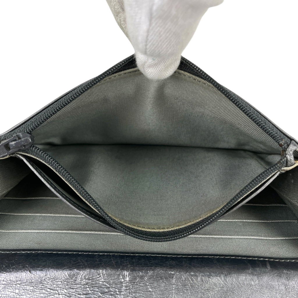 シャネル 2.55ライン チェーン ウォレット マトラッセ ショルダーバッグ レザー シルバー レディース 【中古】brbag