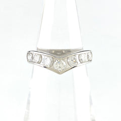 【在庫一掃】 メレダイヤ デザインリング プラチナ 指輪 リング 10号 Pt900 ダイヤモンド レディース 【中古】 nbjwl