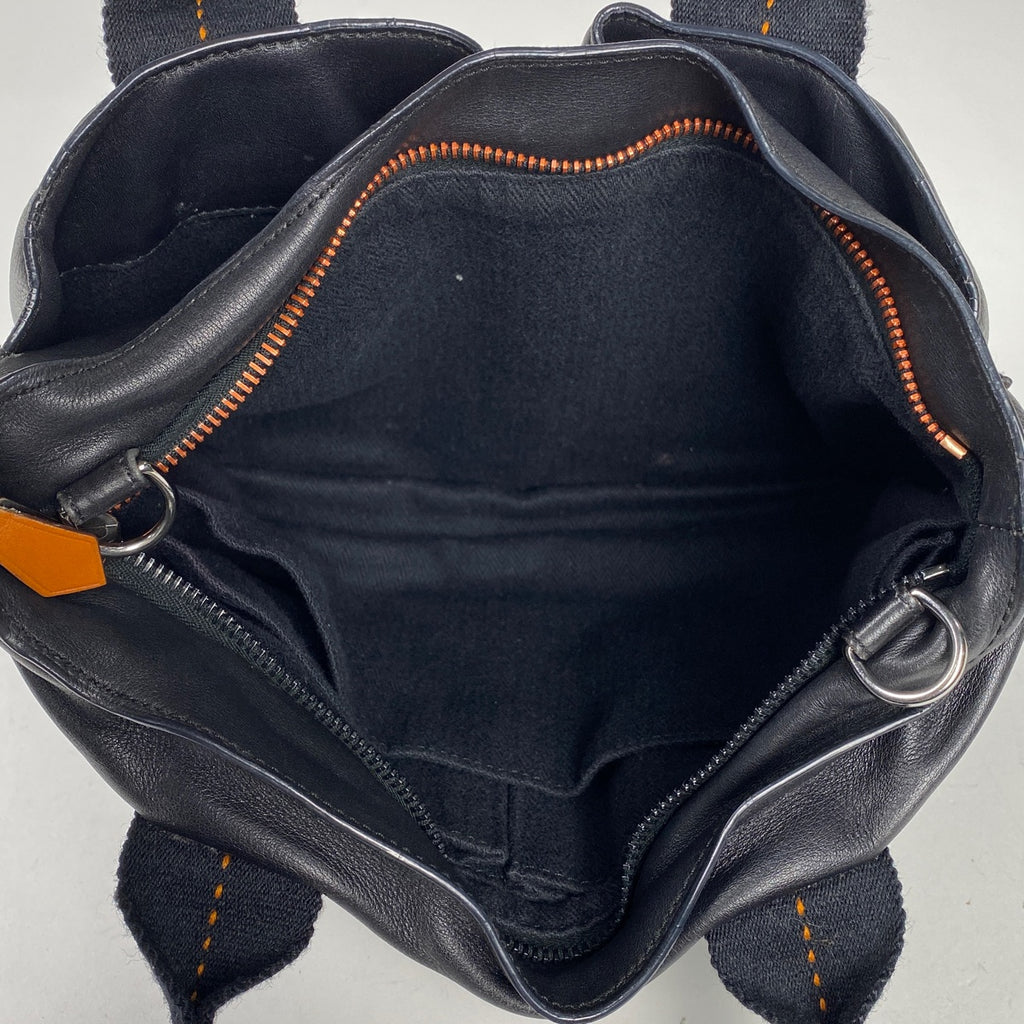 エルメス キャラバン ホリゾンタル PM 2WAY ショルダーバッグ ハンドバッグ レザー ブラック レディース 【中古】 brbag
