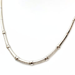 メレダイヤ デザインネックレス プラチナ ペンダント ネックレス Pt850 ダイヤモンド レディース 【中古】nbjwl