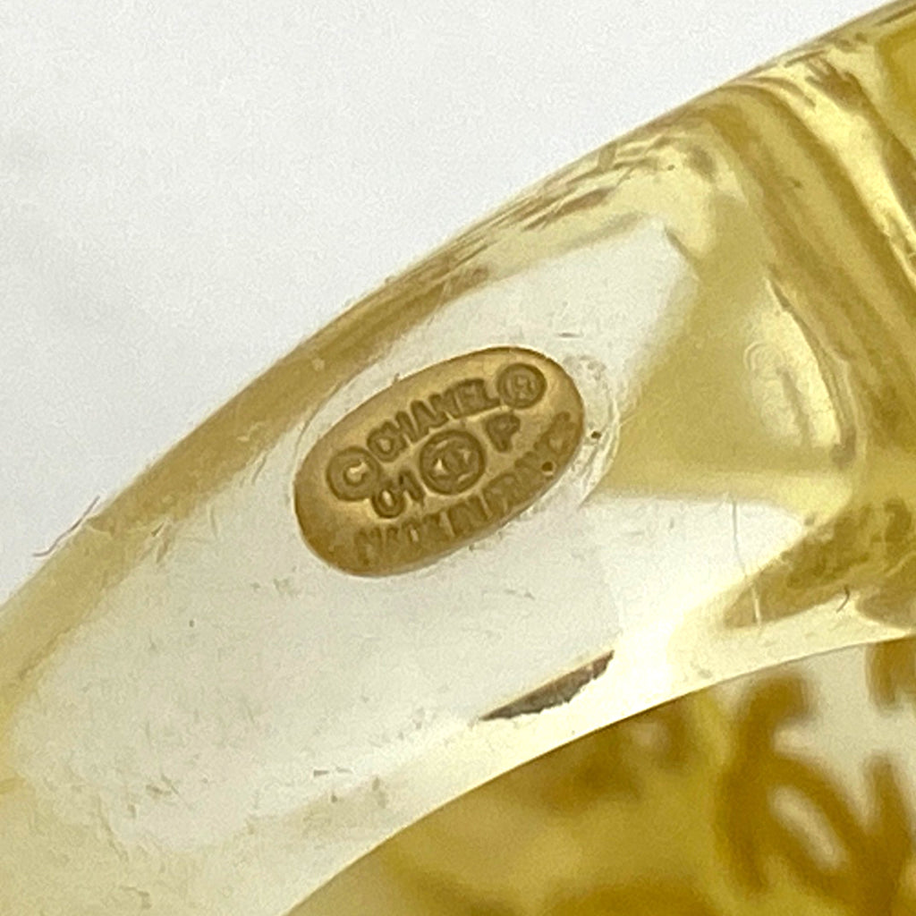 シャネル ココマーク リング レジン リング 13.5号 プラスチック イエロー ゴールド レディース 【中古】bracc