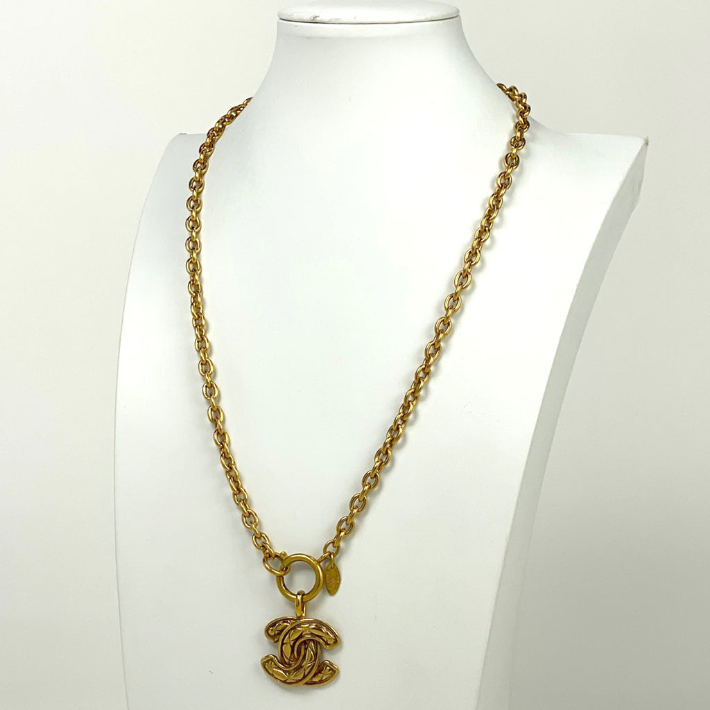 シャネル ココマーク チェーン ネックレス CC ネックレス GP ゴールド レディース 【中古】 bracc