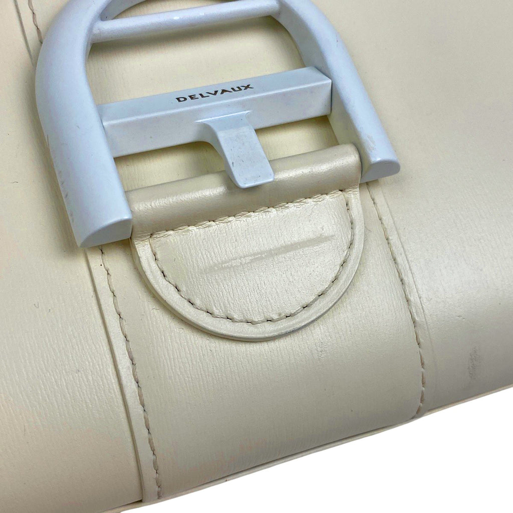 デルヴォー ブリヨン ミニ 2WAY ショルダーバッグ ハンドバッグ レザー ホワイト レディース 【中古】brbag