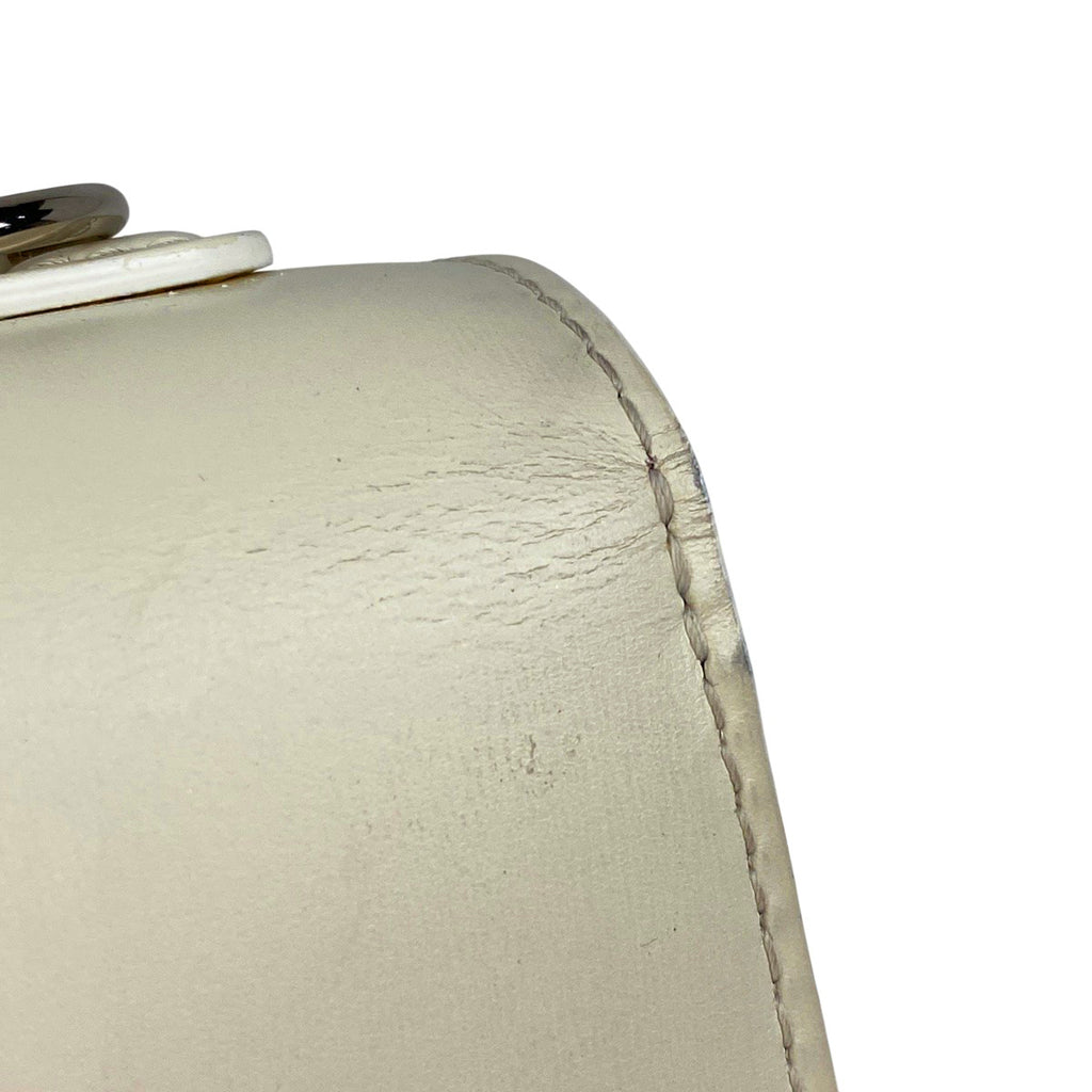 デルヴォー ブリヨン ミニ 2WAY ショルダーバッグ ハンドバッグ レザー ホワイト レディース 【中古】brbag