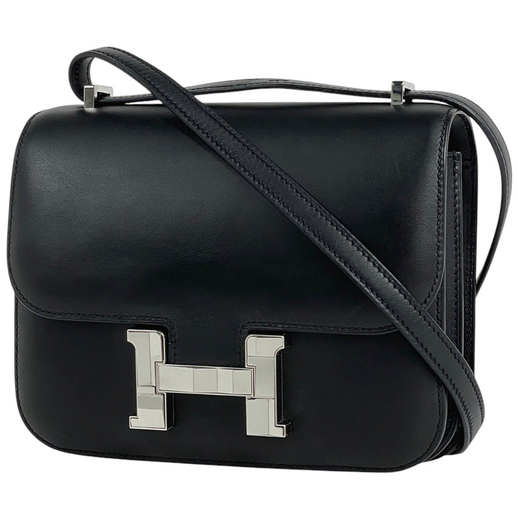 エルメス コンスタンス 18 ミニ スタジオ ショルダーバッグ レザー ブラック レディース 【中古】brbag
