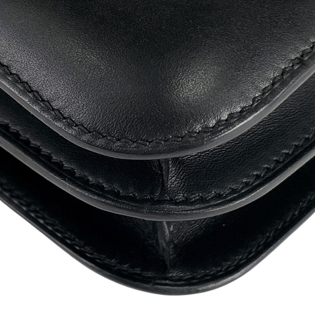 エルメス コンスタンス 18 ミニ スタジオ ショルダーバッグ レザー ブラック レディース 【中古】brbag