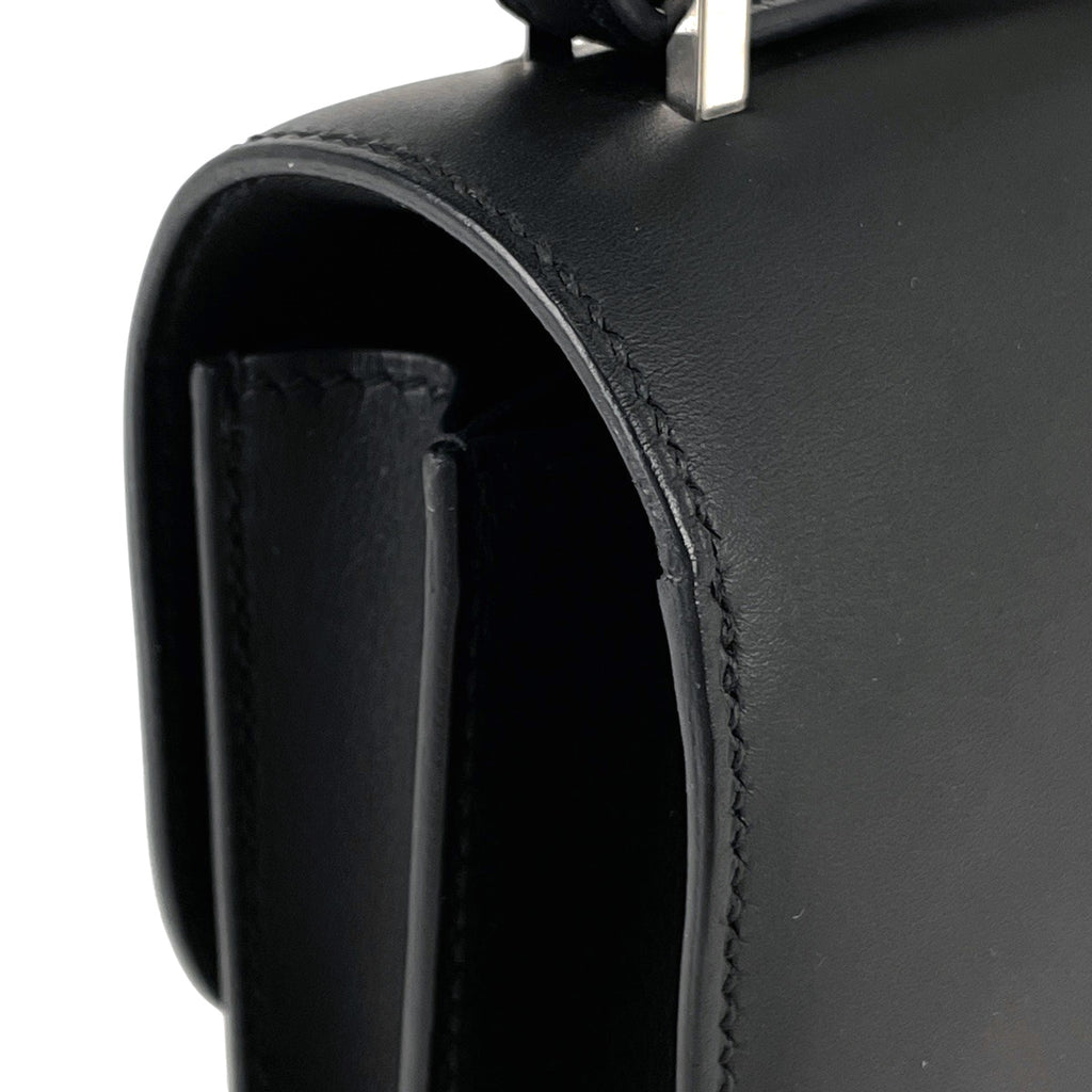 エルメス コンスタンス 18 ミニ スタジオ ショルダーバッグ レザー ブラック レディース 【中古】brbag