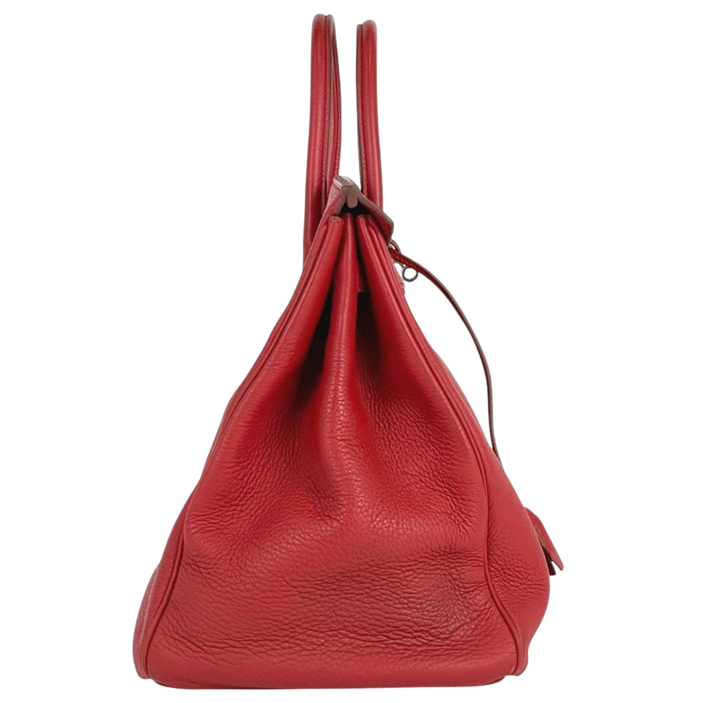 エルメス バーキン 40 ハンドバッグ トリヨンクレマンス レッド □O レディース 【中古】brbag