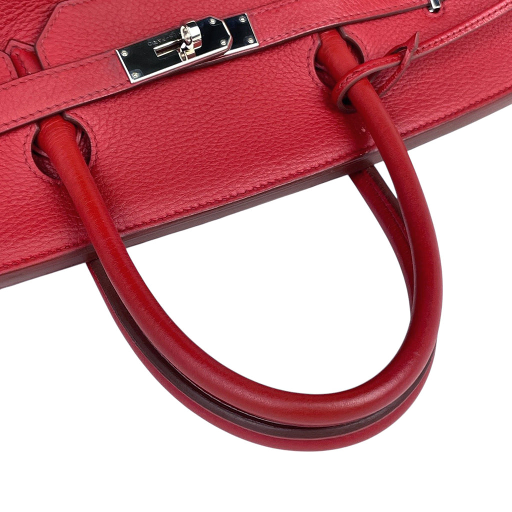 エルメス バーキン 40 ハンドバッグ トリヨンクレマンス レッド □O レディース 【中古】brbag