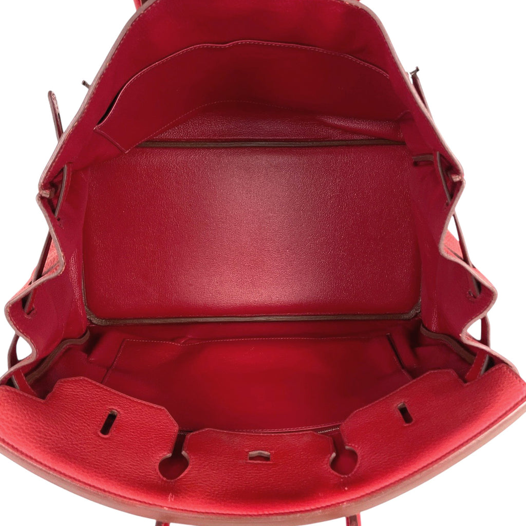 エルメス バーキン 40 ハンドバッグ トリヨンクレマンス レッド □O レディース 【中古】brbag