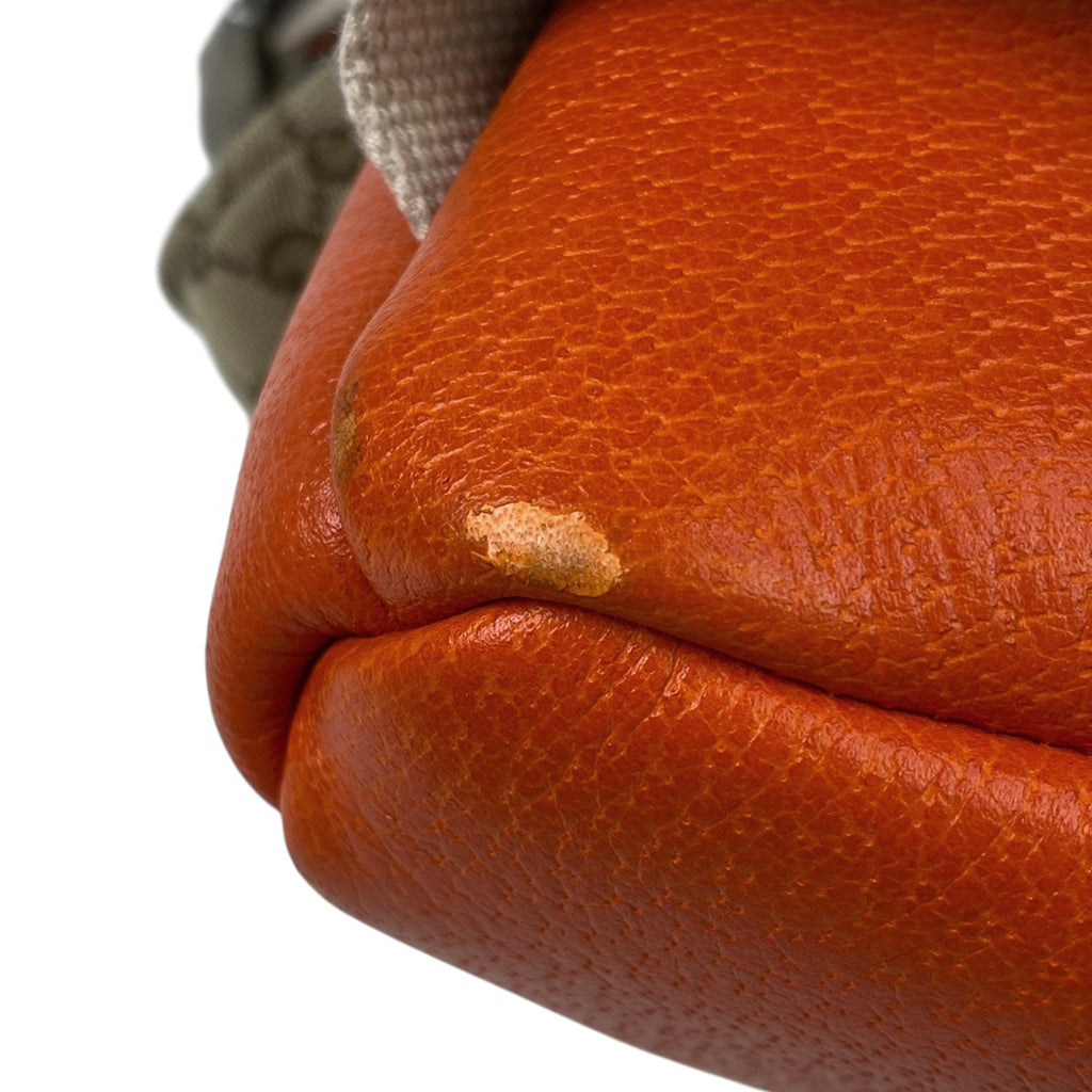 グッチ GG柄 リュックサック THE ＮORTH FACE バックパック リュック GGキャンバス ベージュ オレンジ 650294 レディース 【中古】brbag