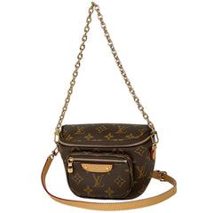 ルイ・ヴィトン ミニ バム バッグ 2WAY ハンドバッグ ボディバッグ ショルダーバッグ モノグラム ブラウン M82335 レディース 【中古】brbag