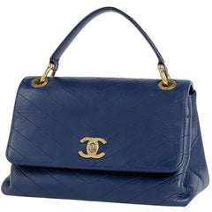 シャネル ココマーク ハンドバッグ 2WAY ショルダーバッグ ハンドバッグ レザー ブルー レディース 【中古】brbag