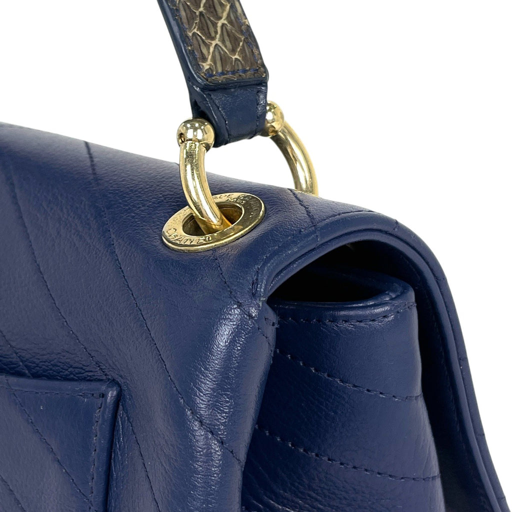 シャネル ココマーク ハンドバッグ 2WAY ショルダーバッグ ハンドバッグ レザー ブルー レディース 【中古】brbag