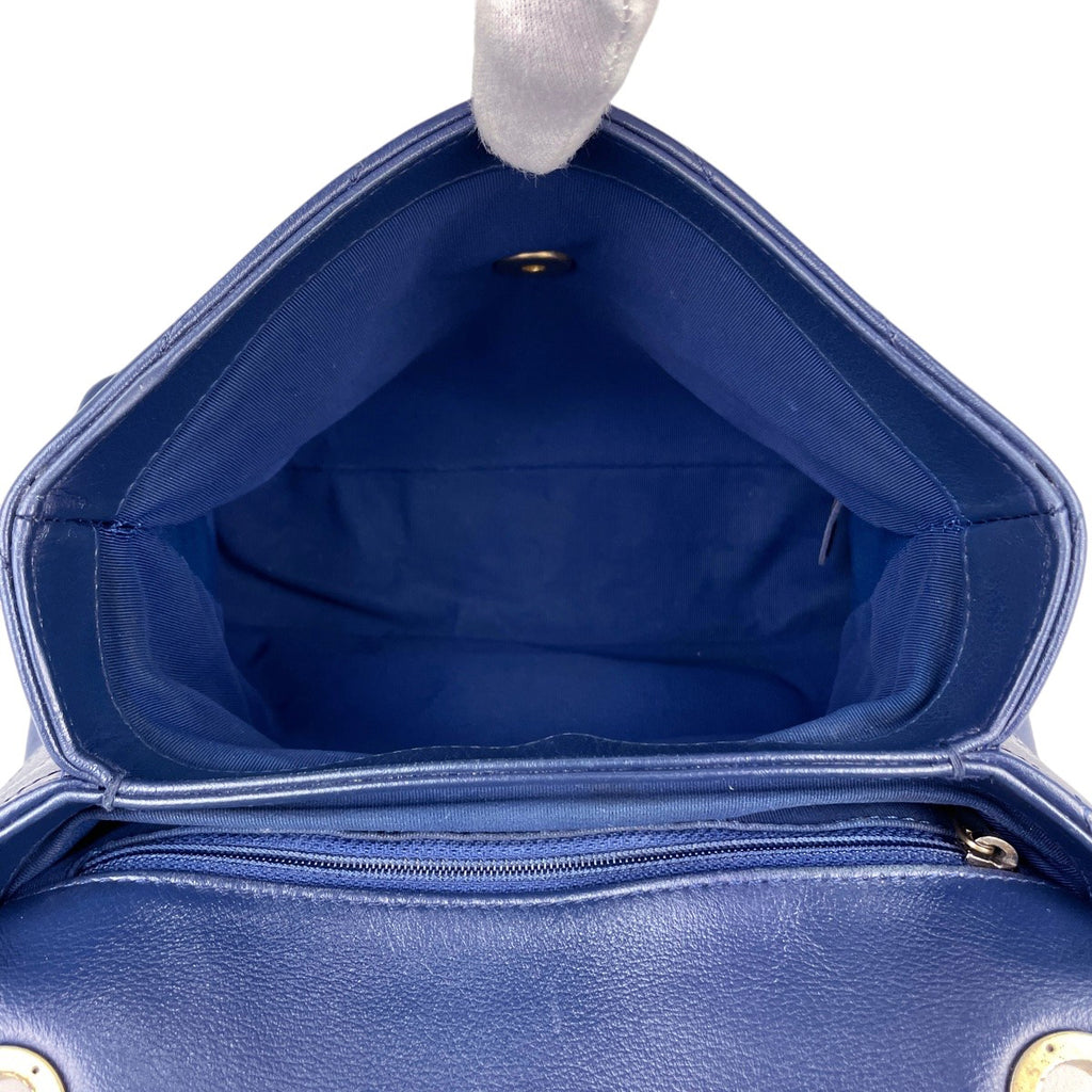 シャネル ココマーク ハンドバッグ 2WAY ショルダーバッグ ハンドバッグ レザー ブルー レディース 【中古】brbag