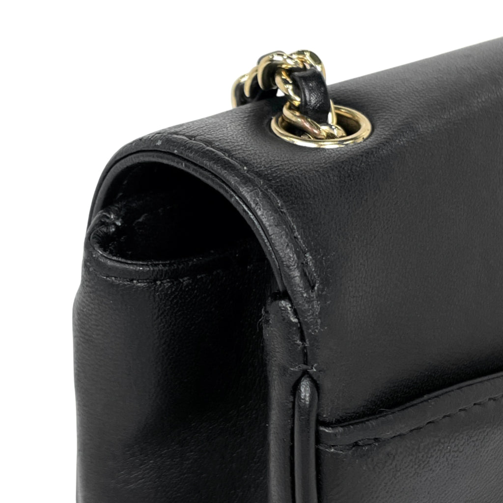 シャネル ココマーク チェーン ショルダーバッグ ショルダーバッグ レザー ブラック レディース 【中古】brbag