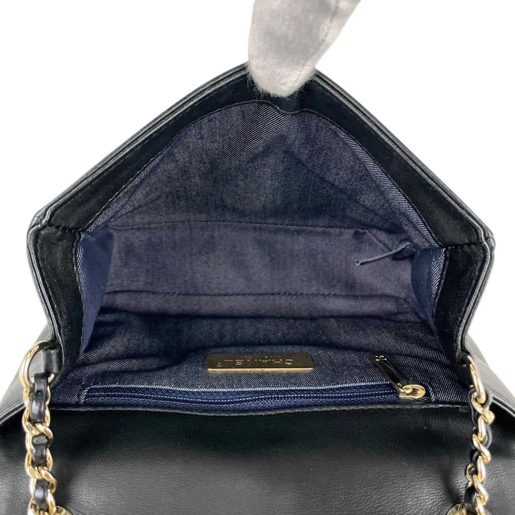 シャネル ココマーク チェーン ショルダーバッグ ショルダーバッグ レザー ブラック レディース 【中古】brbag