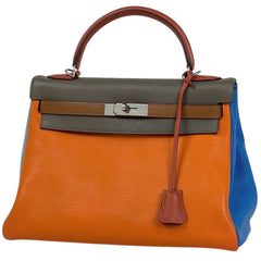 エルメス ケリー アルルカン 32 内縫い 2WAY ショルダーバッグ ハンドバッグ トリヨンクレマンス オレンジ エタン サンギーヌ マルチカラー □P レディース 【中古】brbag