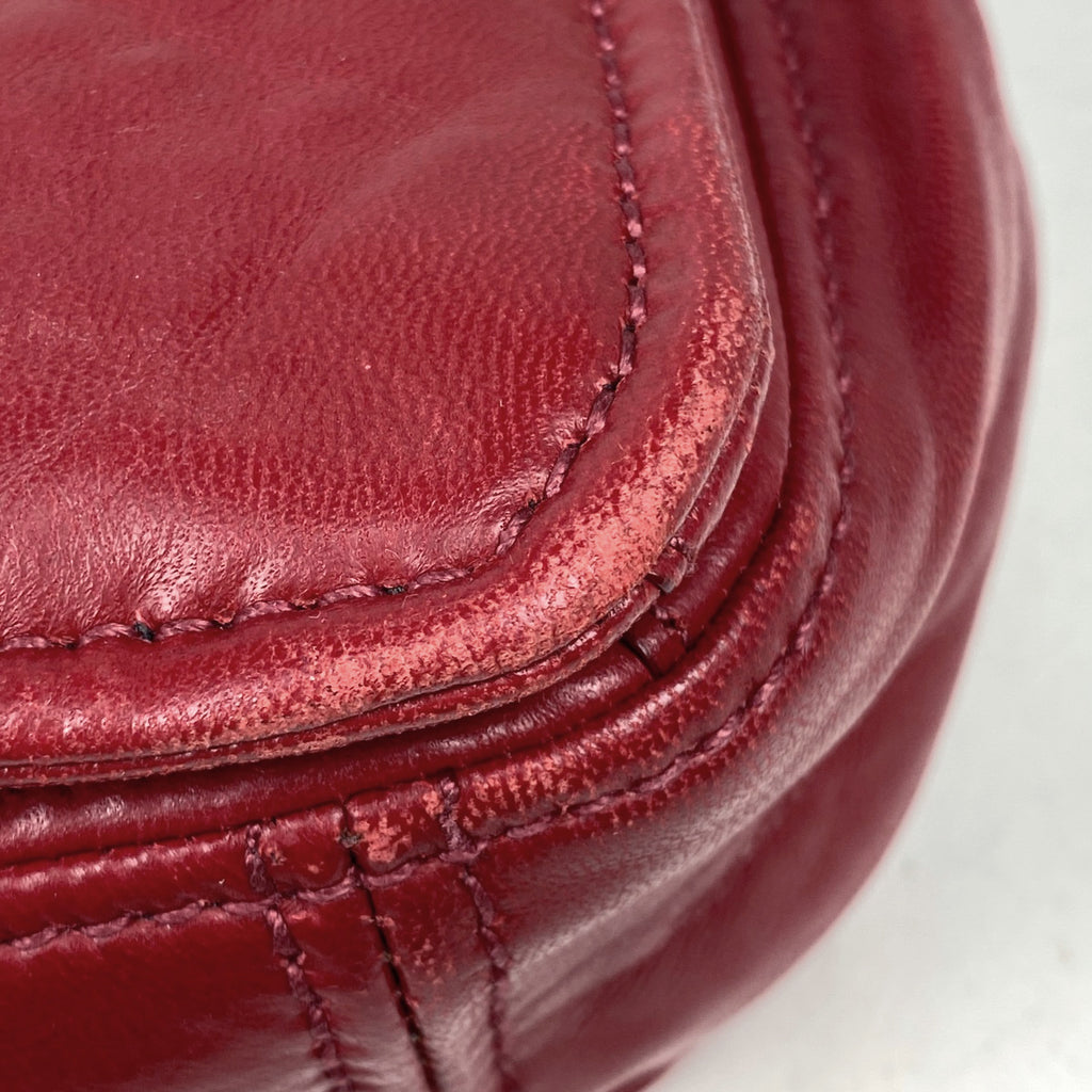 ミュウ ミュウ ロゴ ハンドバッグ 2WAY ショルダーバッグ ハンドバッグ レザー レッド レディース 【中古】 brbag