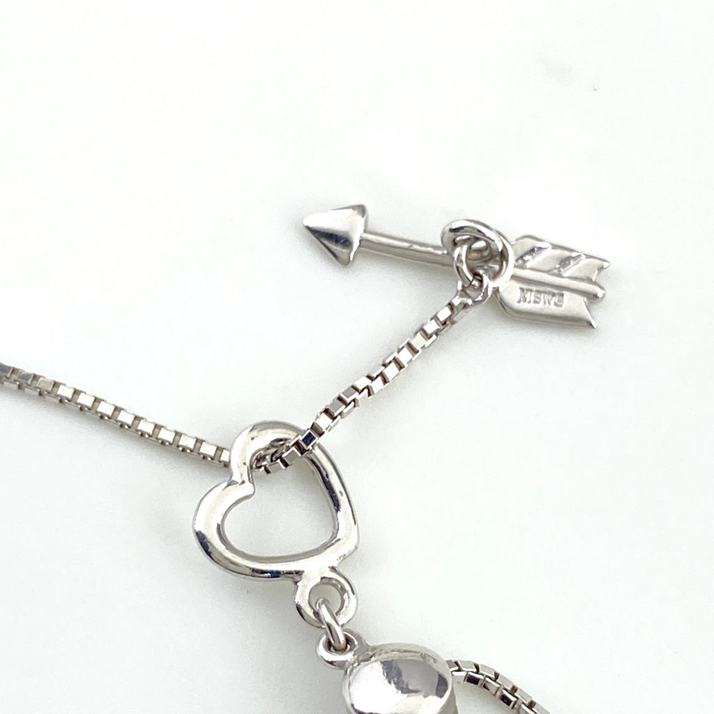 ダイヤモンド デザインネックレス WG ホワイトゴールド ペンダントハートモチーフ ネックレス K18 WG ダイヤモンド レディース 【中古】nbjwl