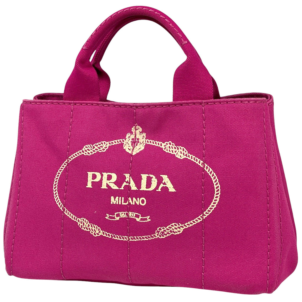 プラダ カナパ トート ハンドバッグ トートバッグ キャンバス ピンク BN2439 レディース 【中古】brbag