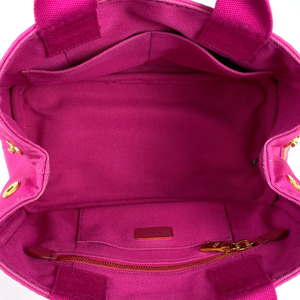 プラダ カナパ トート ハンドバッグ トートバッグ キャンバス ピンク BN2439 レディース 【中古】brbag