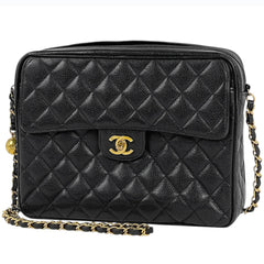 シャネル ココマーク チェーン ショルダーバッグ マトラッセ ショルダーバッグ キャビアスキン ブラック レディース 【中古】brbag
