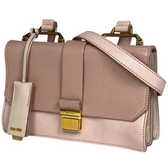 ミュウ ミュウ ロゴ ショルダーバッグ マドラス ショルダーバッグ レザー ピンク 5BH609 レディース 【中古】brbag