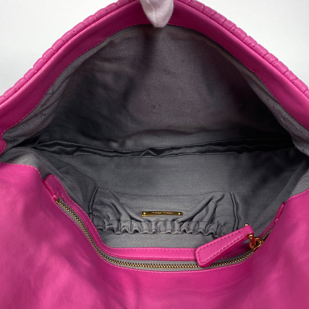 ミュウ ミュウ マテラッセ ショルダーバッグ 2WAY クリスタル ショルダーバッグ レザー ピンク レディース 【中古】brbag