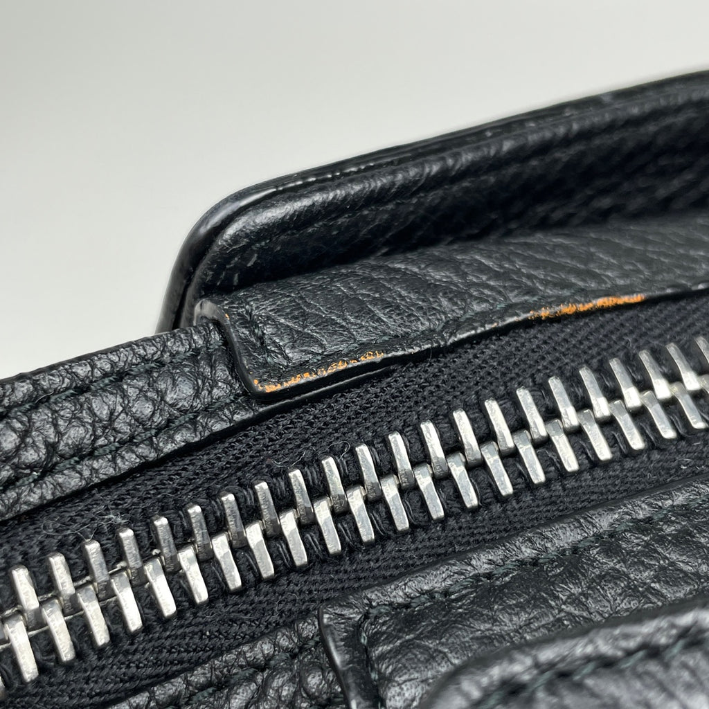 バリー ロゴ ビジネスバッグ 2WAY ショルダーバッグ ビジネスバッグ レザー ブラック メンズ 【中古】brbag