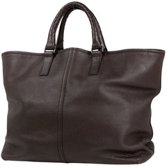 ボッテガヴェネタ イントレチャート トートバッグ ハンドバッグ トートバッグ レザー ブラウン レディース 【中古】brbag