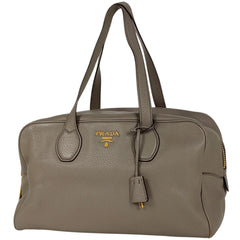 プラダ ロゴ ハンドバッグ ショルダーバッグ ハンドバッグ レザー グレージュ BL0862 レディース 【中古】 brbag