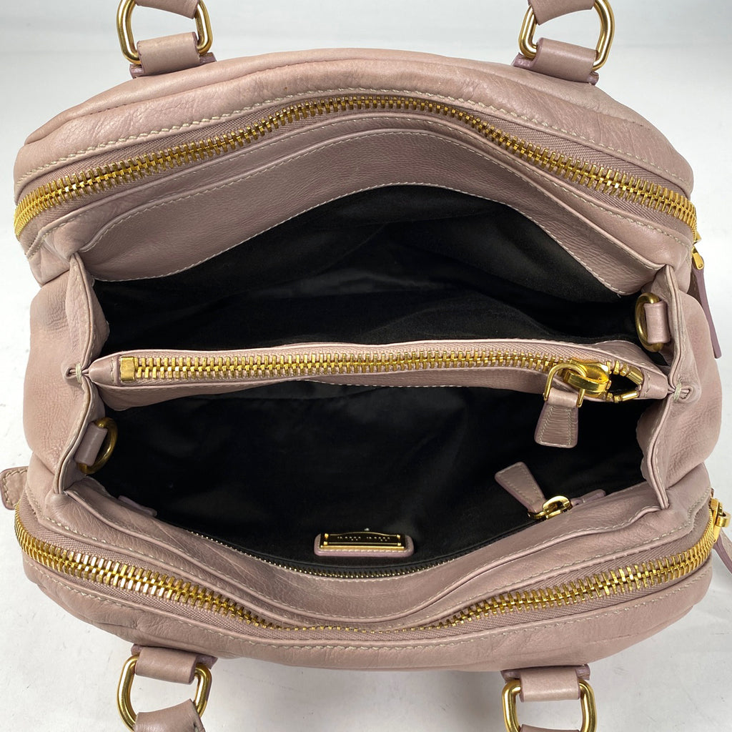 ミュウ ミュウ ロゴ ハンドバッグ 2WAY ショルダーバッグ ハンドバッグ レザー ピンク RN0509 レディース 【中古】 brbag