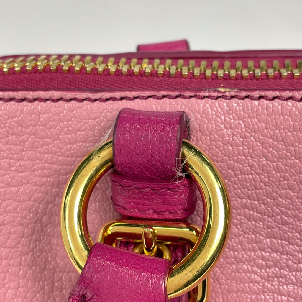 ミュウ ミュウ ロゴ ハンドバッグ 2WAY ショルダーバッグ ハンドバッグ レザー ピンク レディース 【中古】 brbag