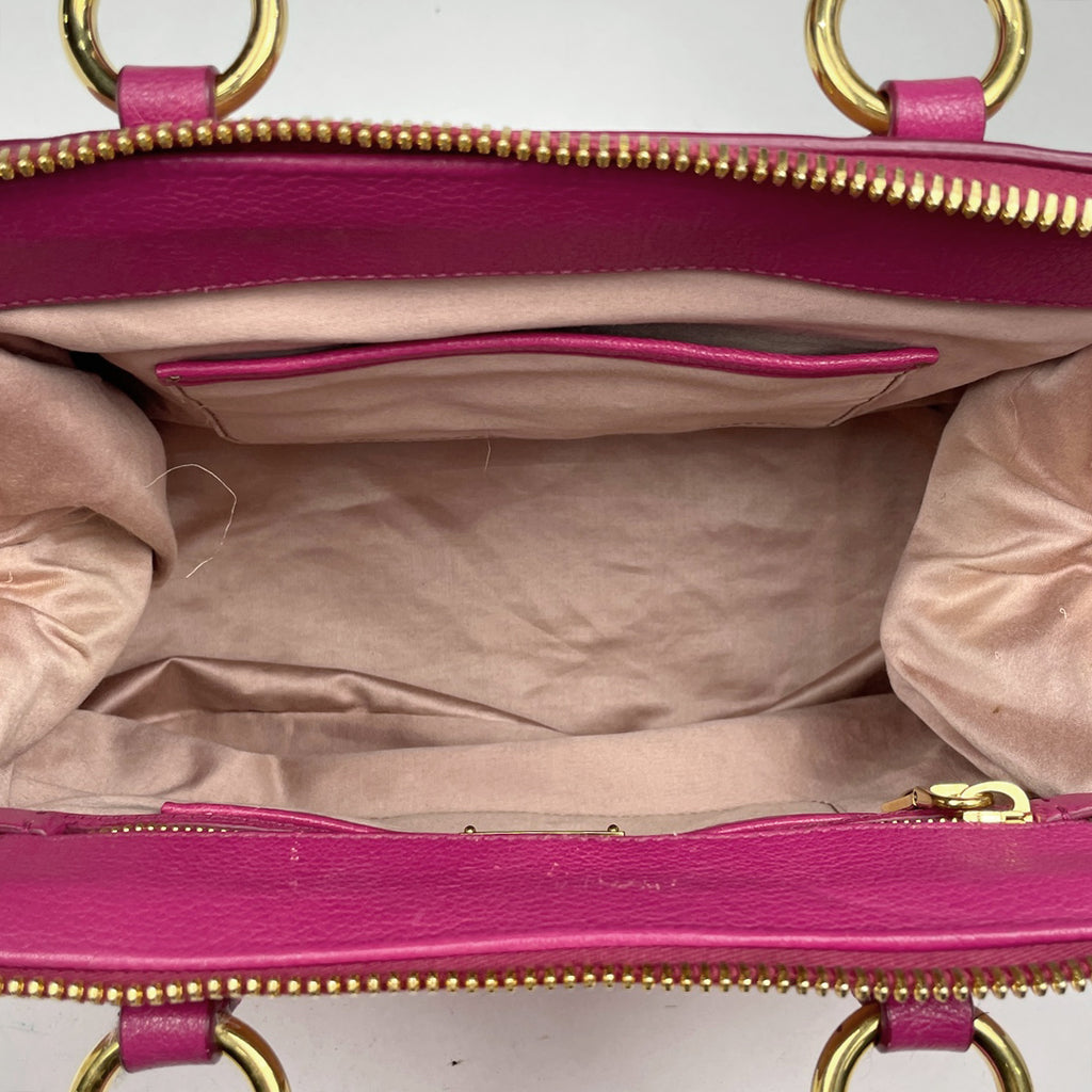 ミュウ ミュウ ロゴ ハンドバッグ 2WAY ショルダーバッグ ハンドバッグ レザー ピンク レディース 【中古】 brbag