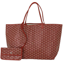 ゴヤール サンルイ GM ショルダーバッグ トートバッグ コーティングキャンバス レッド レディース 【中古】 brbag