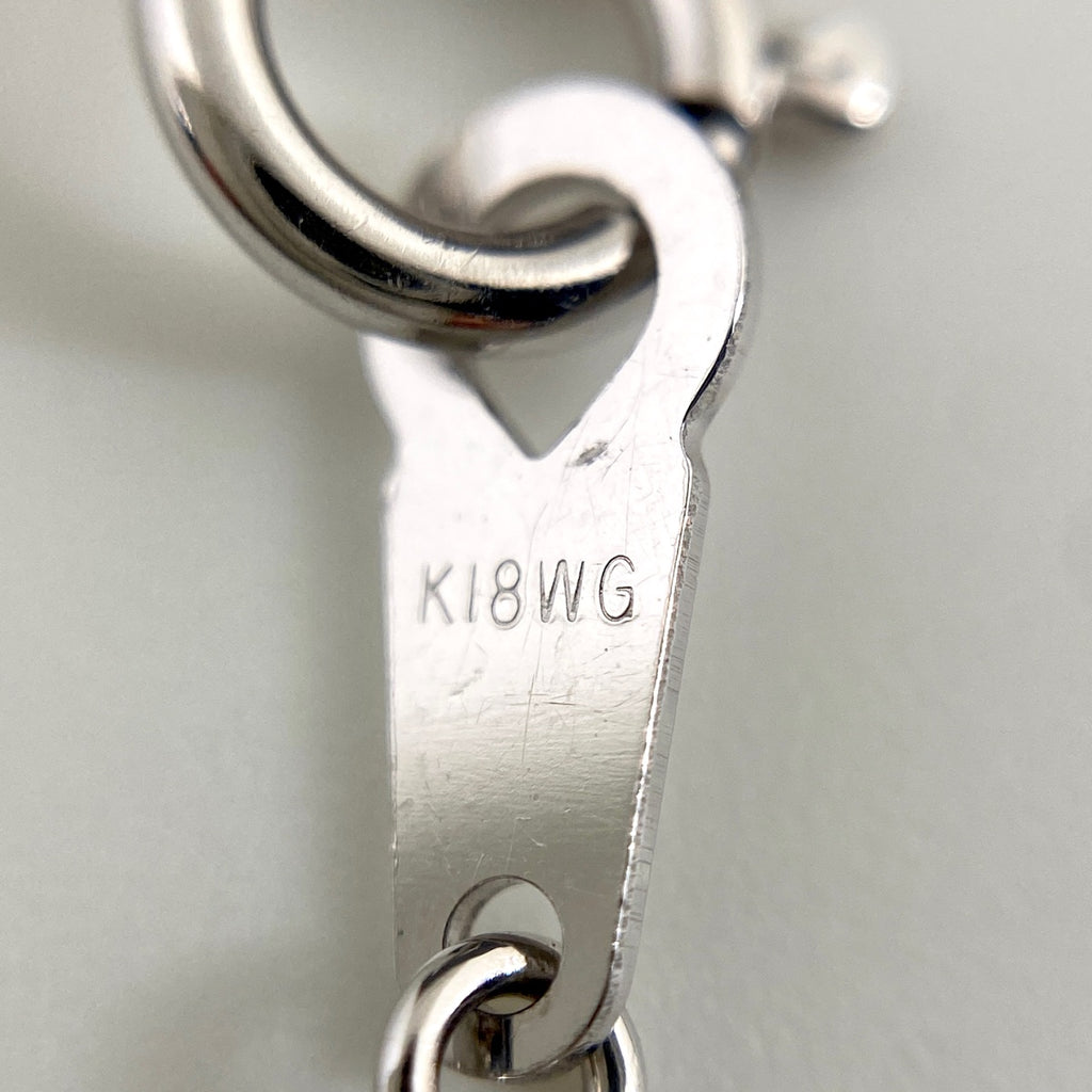 メレダイヤ デザインネックレス WG ホワイトゴールド ペンダント ネックレス K18 WG ダイヤモンド レディース 【中古】nbjwl